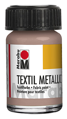 Tekstiilivärv Marabu-Textil Metallic 734 15ml rose gold ― VIP Office HobbyART