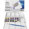 Набор акварельных красок Winsor & Newton TRAVEL set 24 цвета пластиковая коробка
