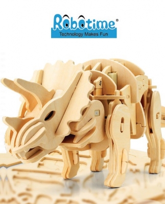 D430A Wooden puzzle Triceratops mini ― VIP Office HobbyART