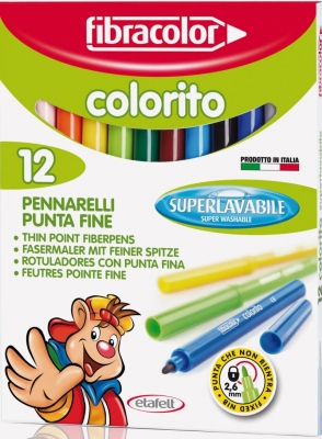 Фломастеры 12 цветов Colorito Fibracolor 539L12S ― VIP Office HobbyART