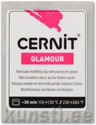 Polümeersavi Cernit Glamour 080 silver ― VIP Office HobbyART