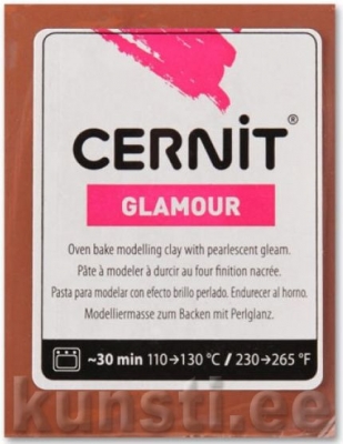 Polymer Clay Cernit Glamour 800 brown ― VIP Office HobbyART