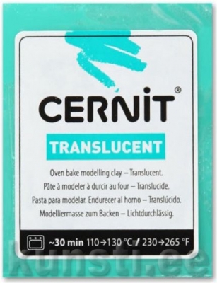 Polymer Clay Cernit Translucent 620 56gr  EMERALD ― VIP Office HobbyART