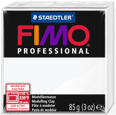 8004-0 Fimo professional (classic), 85гр, белый ― VIP Office HobbyART