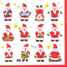 Салфетка для декупажа - 33 x 33 cm Funny Santas ― VIP Office HobbyART