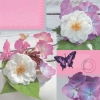 Napkin - 33 x 33 cm Bright Summer Day rose