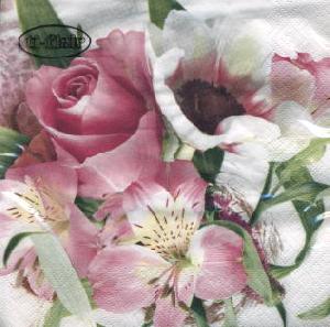 Salvrätikud - Салфетка для декупажа - 33 x 33 cm Fleur Delicates