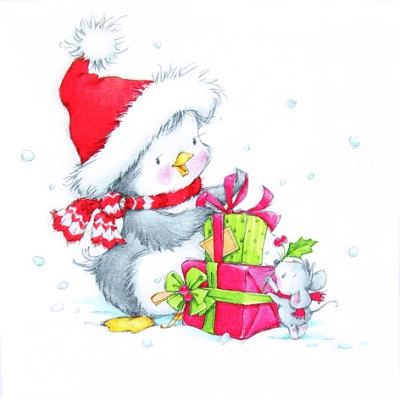 Napkin 611304 33 x 33 cm Little X-mas Friends ― VIP Office HobbyART