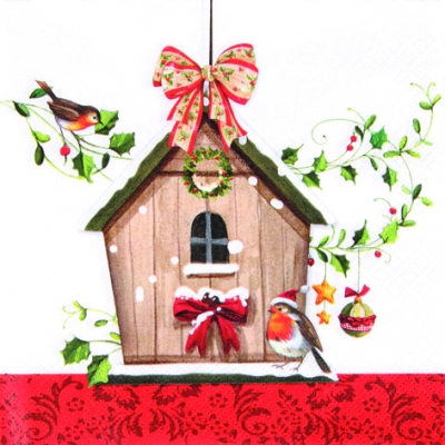 Napkin 611347 33 x 33 cm Winter Bird House ― VIP Office HobbyART