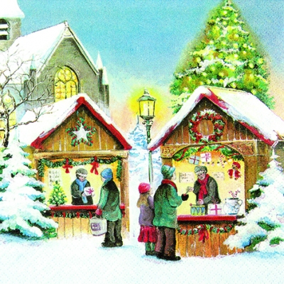 Napkin 611425 33 x 33 cm Christmas Market ― VIP Office HobbyART