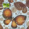 Napkin SDOG-015002 33 x 33 cm Ethnic Butterflies Orange