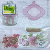Napkin SDOG-016301 33 x 33 cm Pink Tea Background