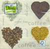 Napkin SDOG-016401 33 x 33 cm Coffee Hearts
