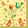 Салфетка для декупажа SDWI-002101 33 x 33 cm Flower withe birds