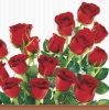 Салфетка для декупажа SLOG-005801 33 x 33 cm Bunch of red roses