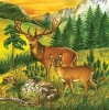 Салфетка для декупажа SLOG-022701 33 x 33 cm Hirsch/Reh im Wald
