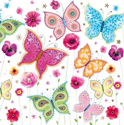 Salvrätik SLOG-023601 33 x 33 cm Butterflies  ― VIP Office HobbyART