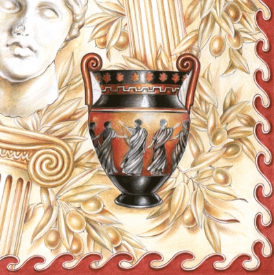 Napkin SLOG-029201 33 x 33 cm Römische Vase ― VIP Office HobbyART