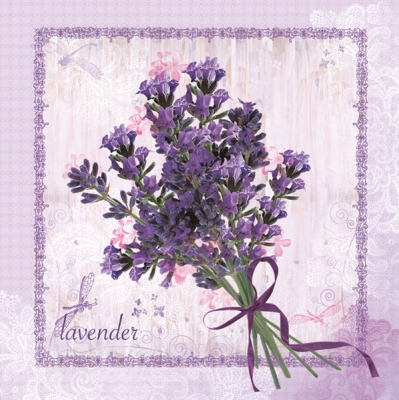 Napkin SLOG-029401 33 x 33 cm lavender ― VIP Office HobbyART