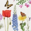 Салфетка для декупажа SLOG-031101 33 x 33 cm Blumen und Schmetterlinge