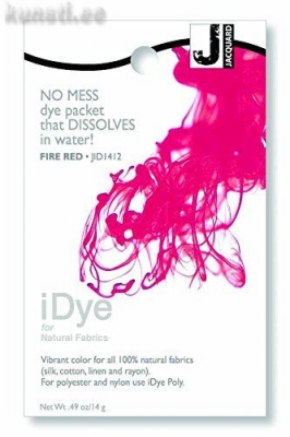 Краситель для 100% натуральных тканей Jacquard iDye Fabric Dye-1412 14 gr-Fire Red ― VIP Office HobbyART