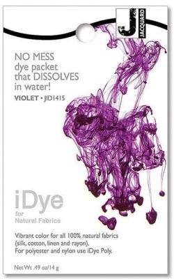 Краситель для 100% натуральных тканей Jacquard iDye Fabric Dye-1415 14 gr-Violet ― VIP Office HobbyART