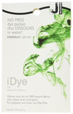 Краситель для 100% натуральных тканей Jacquard iDye Fabric Dye-1423 14 gr-Emerald ― VIP Office HobbyART