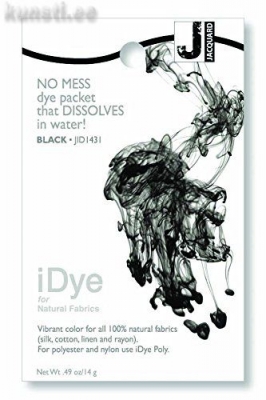 Краситель для 100% натуральных тканей Jacquard iDye Fabric Dye-1431 14 gr-Black ― VIP Office HobbyART