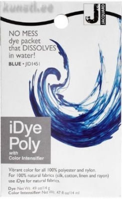 Краситель для полиэстра и нейлона Jacquard IDYE-1451 iDye Poly, 14 gr, синий ― VIP Office HobbyART