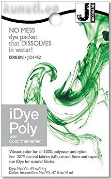 Краситель для полиэстра и нейлона Jacquard IDYE-1452 iDye Poly, 14 gr, зеленый ― VIP Office HobbyART