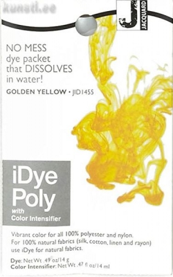 Краситель для полиэстра и нейлона Jacquard IDYE-1455 iDye Poly, 14 gr, золотисто-желтый ― VIP Office HobbyART