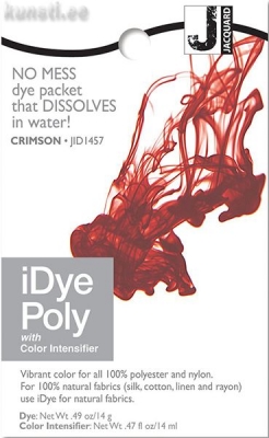 Краситель для полиэстра и нейлона Jacquard IDYE-1457 iDye Poly, 14 gr, бордо ― VIP Office HobbyART