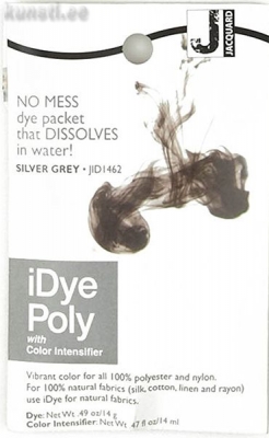 Краситель для полиэстра и нейлона Jacquard IDYE-1462 iDye Poly, 14 gr, серебристо-серый ― VIP Office HobbyART
