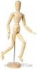 Деревянный манекен Женщина H 14 см, гибкий
