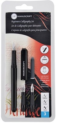 Kalligraafiasulepea komplekt Beginner's Calligraphy set 3 pens Manuscript