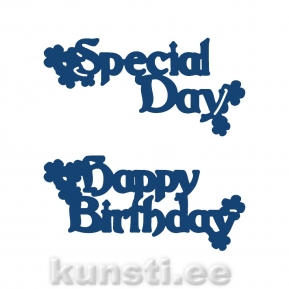 Lõikenoad Tattered Lace ACD059 Happy Birthday and Special day interlocking die ― VIP Office HobbyART