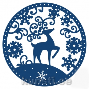 Lõikenoad Tattered Lace ACD106 Snowglobe Reindeer ― VIP Office HobbyART