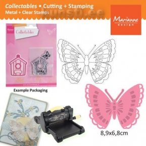 Ножи + штамп Marianne Design Collectables COL1317 Tiny's butterfly 1  ― VIP Office HobbyART