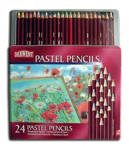 Набор пастельных карандашей Pastel Pencils Derwent 24цв мет кор.   ― VIP Office HobbyART