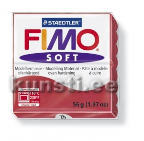 8020-26 Fimo soft, 56gr, kirsipunane ― VIP Office HobbyART