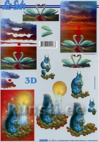 Decoupage paper 3D A4  LeSuh 4169870 ― VIP Office HobbyART