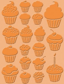 Embossing folder Craft Concepts CR900004 cupcakes ― VIP Office HobbyART