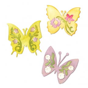 Sizzlits Die Set 3PK - Butterfly Set 3, Sizzix 658068 ― VIP Office HobbyART