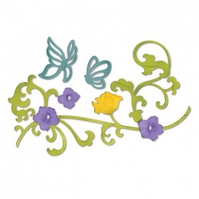 Thinlits - Butterflies & Flower Vine, Sizzix 658944 ― VIP Office HobbyART