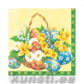 Салфетка для декупажа SPRING BASKET yellow ― VIP Office HobbyART