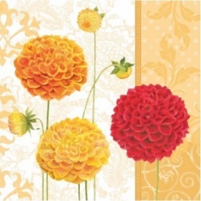 Салфетка для декупажа Floral Autumn orange SDL079002 ― VIP Office HobbyART