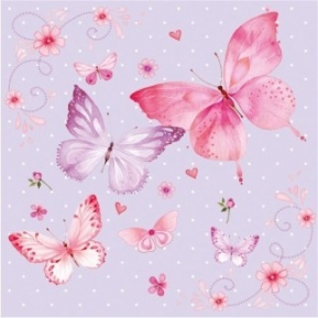 Салфетка для декупажа Gentle butterflies violet SDL390004 ― VIP Office HobbyART