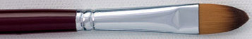 Кисть из синтетики, плоская овальная, длинная ручка № 12 ― VIP Office HobbyART