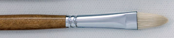 Кисть из щетины, плоская овальная, длинная ручка № 12 ― VIP Office HobbyART