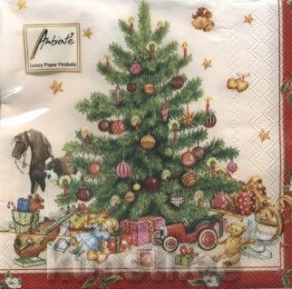 Салфетка для декупажа 33303520 33 x 33 cm NOSTALGIC CHRISTMAS TREE ― VIP Office HobbyART